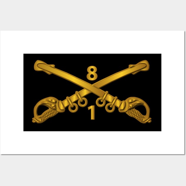 1st Bn 8th Cavalry Branch wo Txt Wall Art by twix123844